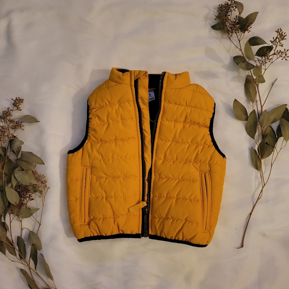 Carter's 18 month yellow and navy puffer vest